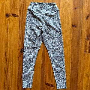 Gray Snake Print Leggings